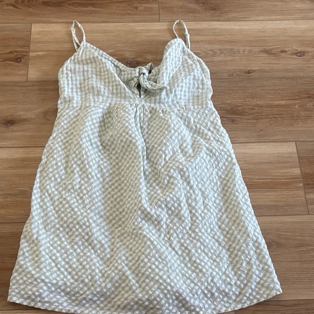 LOFT Beach Striped Green Dress